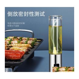 Autre Organisation De Stockage De Cuisine En Acier Inoxydable Pulvérisateur D'huile D'olive Bouteille Pompe Pot Anti-Fuite Grill Bbq Ustensiles De Cuisine Outils Presse Spra Dhkqy