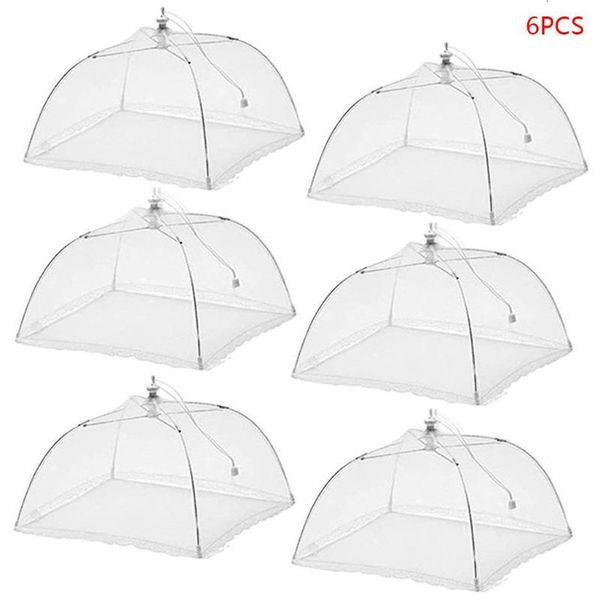 Autres ustensiles de cuisine 17 pouces Pop-Up Mesh Food Covers Pliable Réutilisable Empêcher les Mouches Protecteurs Tente Parapluie 230217