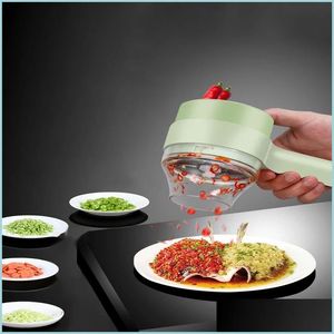 Andere keukengereedschap 4 in 1 elektrische groenteset Draadloze Masher Food Chopper Drop levering 2021 Home Garden Keuken Dining Dhexc