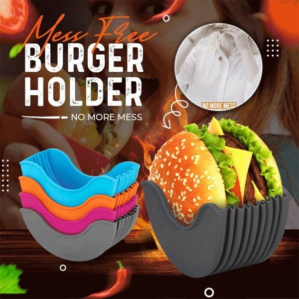 Otras herramientas de cocina 4 unids Soportes de hamburguesas Silicona Higiénica Reutilizable Sandes Box Evite que se desmoronen Accesorios expandibles libres desordenados 230923