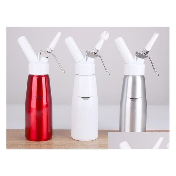 Otros utensilios de cocina Dispensador de 500 ml Látigo Postre Café Crema fresca Batidor de mantequilla Fabricante de espuma Metal Xb1 Entrega directa Hogar Jardín D Dhwnr