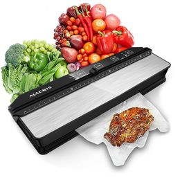 Autres outils de cuisine ALACRIS Double pompe alimentaire Scelleur sous vide 5 Mode Machine d'emballage automatique Film Packer avec 15pcs Sacs 231114