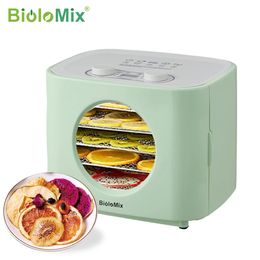 Andere keukengereedschap Biolomix 5 Metal Trays Food Dehydrator Fruit Dryer met brouwfunctie Digitale LED -display voor schokkerige kruiden Vlees Vegetable 221111