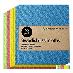 Andere keukengereedschap Diskhandelingen 10 Pack Herkbruikbare absorberende handdoeken voor tellers wasgerechten Cellose Sponge doek Drop Lever DH1LS