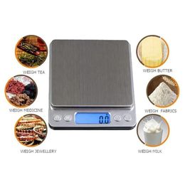 Autres outils de cuisine Balance électronique 500G x 0.01G 1000G 0.1G Poche numérique 3Kg-0.1G LCD Balances de bijoux portables Drop Delivery Home Dhrga