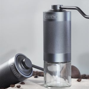 Autres outils de cuisine Hibrew Manual Coffee Grinder portable de haute qualité moulin à main de haute qualité aluminium avec stockage de grains visuels G4 221010
