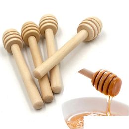 Autres outils de cuisine Honey Stir Bar Mélange de mélange Porte Jar Spoon Wood Fipper Sticks Sticks Supplies Honeys Drop Livraison Home Garden Dining Dhhqa