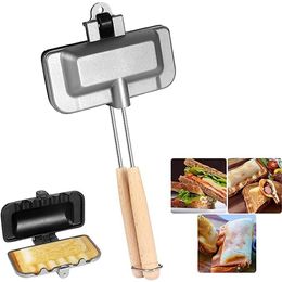 Autres outils de cuisine Koonan Dog Grille-pain double face Sable Cuisson Pan Mini Maker Flip Cheese Portable Home Camping Fry 231113