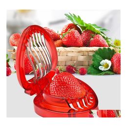 Andere keukengereedschap Maken Diy Equal Portion Slicer Roestvrij staal Sharp Blade Stberry Cake Color Box Drop Delivery Home Garden Dini OTV1A