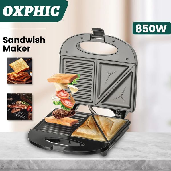 Otras herramientas de cocina OXPHIC 850W Desayuno Maker Grill Sand Beard 2 en 1 Máquina de cocina Waffle Tostadora Multifunción 231113
