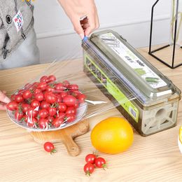 Andere keukengereedschap Plastic Kling Wikkel Dispenser Refilleerbare snijbox met schuifsnijder voor aluminiumfolie Waxpapier 221205