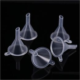 Autres outils de cuisine Petits mini entonnoirs en plastique Diffuseur Liquide par bouteille Laboratoires d'huile pour huiles essentielles chimiques Mélanges Artisanat Vente en gros Dhqoq