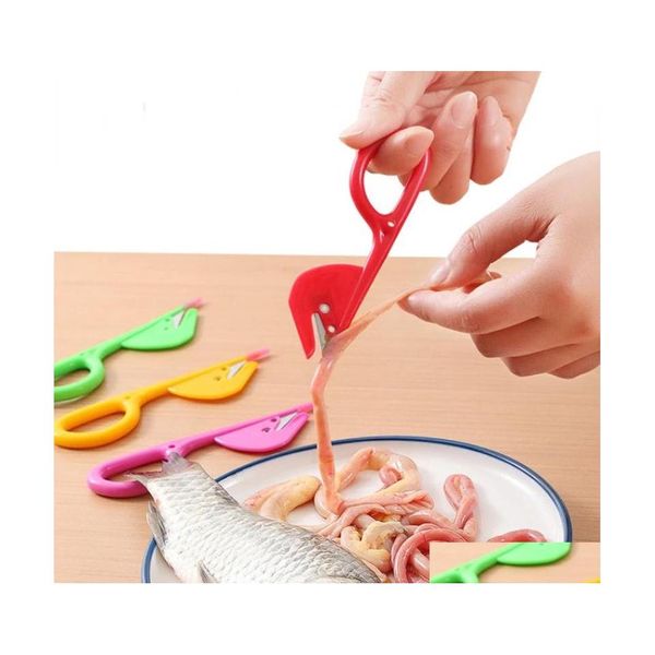 Otras herramientas de cocina Herramientas 1 pieza Acero inoxidable engrosado Potry Intestino Tijeras Pollo Pato Ganso Pescado Cuchillo Accesorios de cocina I Dhma6