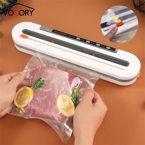 Other Kitchen Tools Upgrade Automatic Powerful Household Vacuum Sealer Machine WITH CUTTER 30cm Sealing Length Sous Vide Include 10pcs Bags 230605