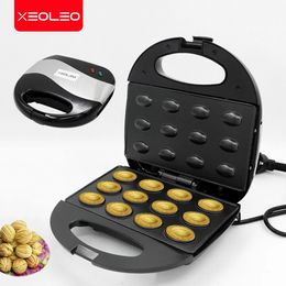 Otras herramientas de cocina XEOLEO Electric Walnut Pastry Automático Nut Waffle Bread Maker Sand Donut Mini Hornear Desayuno Máquina Horno Hogar 231026