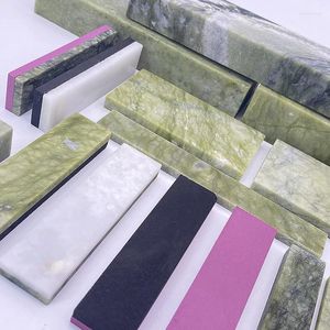 Otros accesorios para cuchillos 10000 Afilador de grano Ágata verde natural Piedra de afilar Piedra de afilar Pulido fino Pulido Barra afeitada Cocina