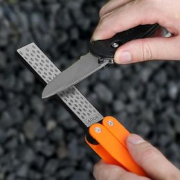 Autres accessoires de couteaux Double face pliée taille-crayon portable diamant pierre à aiguiser cuisine en plein air trekking barbecue outil