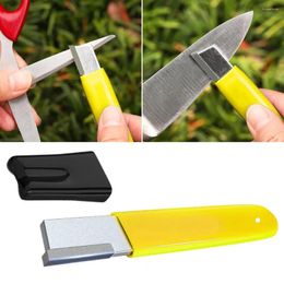 Otros accesorios para cuchillos Afilador de metal Piedra de mano Jardín Tijeras Tijeras Afilador con tapa Bolsillo Speedy Sharp