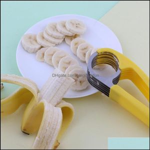 Andere mesaccessoires roestvrijstalen banaan snijder fruit groente sau slicer salade sundaes gereedschap kookkeukengadgets drop de dh89p