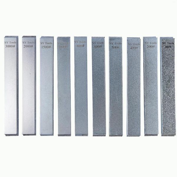 Autres accessoires de couteaux Sy Tools Mise à niveau des pierres à aiguiser en diamant avec base en aluminium pour le système d'affûtage Ruixin Pro RX008 RX009