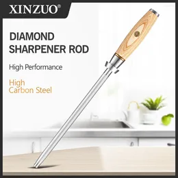 Autres accessoires de couteaux Xinzuo Diamond Sharpener Rod Cuisine Honing Acier Affûtage Carbone Durable SharpTools en acier inoxydable