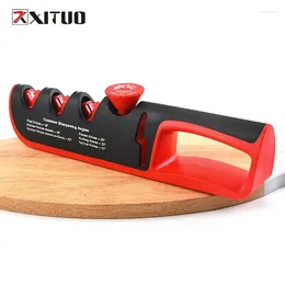 Autres accessoires de couteaux XITUO 4-en-1 aiguiseur rapide pierre à aiguiser couteaux réglables bâton pour cuisine et ciseaux tranchants