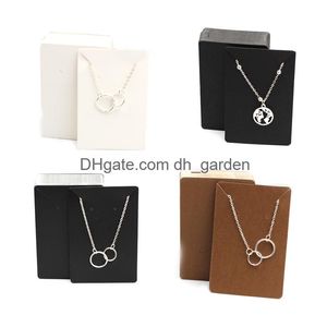 Autres fournitures d'étiquetage Colliers de boucles d'oreilles Cartes d'affichage pour bijoux en boîte et en carton d'emballage Hang Tag Tag Carte d'oreille Pap othyb