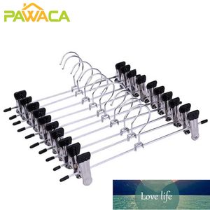 Other Laundry Products 20pcs Stainless Steel Trousers Rack Clip Metal Anti-Slip Clothespin Wardrobe Pants Clamp Clothes Hanger Adjustable Pinch