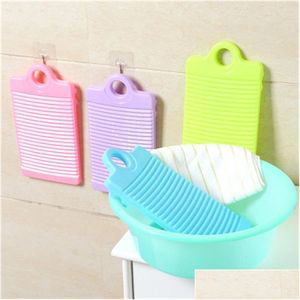 Andere wasgoedproducten Plastic niet -slip mini wasboard huishouden in de handwaskleding dikker bordwandhangen mt dhgarden dhsdc