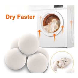 Autres produits de lessive Boules de sèche-linge réutilisables Adoucisseur Accueil Lavage 4/5 / 6cm Kit de séchage en polaire Balle Usef Lavages Hine Drop Livraison Dhklj