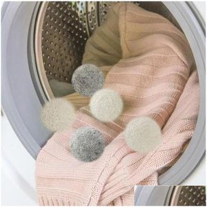 Autres produits de lessive Boules de séchage en laine L'assouplissant naturel réutilisable réduit les blanchisseries statiques La balle propre aide à sécher les vêtements à La Dho0T