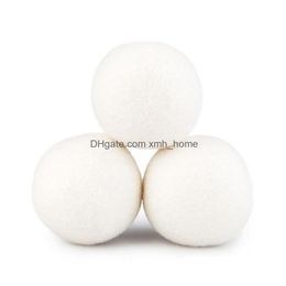 Autres produits de blanchisserie Matériel de laine Balle sèche Réduire les rides Tissu naturel réutilisable Doux antistatique Feutre Sèche-linge Balles Bon DHT6V