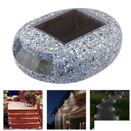 Otra iluminación LED Brelong Solar Amorphous Sil Lámpara de piedra LED Luz de césped Corredor Iluminación decorativa 1 PC Drop Entrega Luces Lighti Dhxik