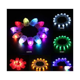 Autres éclairages LED Colorf LED Ballon Light Flash Ball Lampes Papier Mini Lanterne Lampe de Noël Halloween Décoration Drop Deliv Otekv