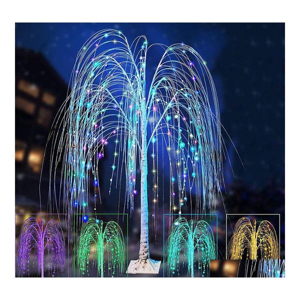 Autre éclairage LED Colorf Wee Willow Tree Light 18 couleurs changeant la fée artificielle de Noël avec télécommande pour la fête de mariage Del Dhmoz