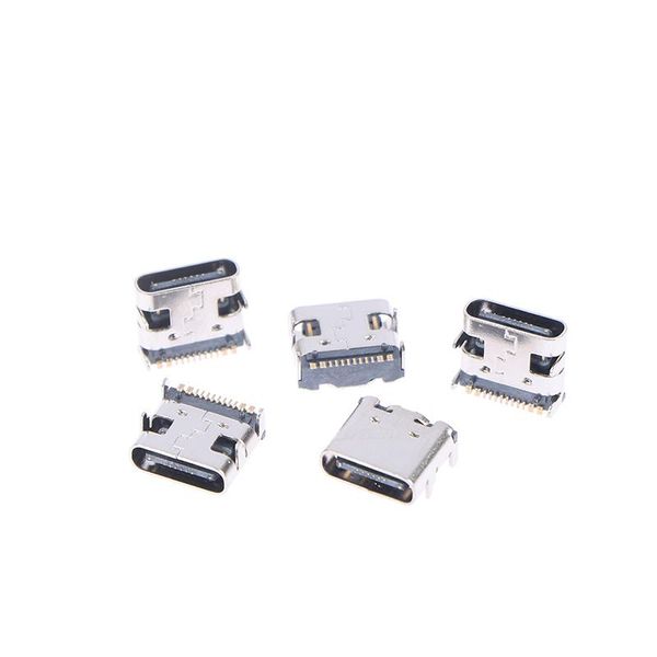 Otros accesorios de iluminación 10 unids 16pin USB 3.1 Conector de enchufe Tipo-C Puerto de carga de teléfono hembraOtros