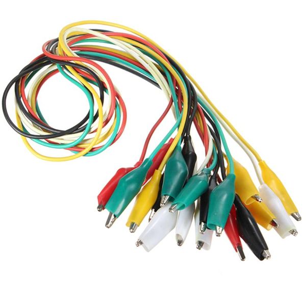 Otros accesorios de iluminación, 10 Uds., pinzas de cocodrilo G98, pinzas eléctricas de cocodrilo, cables de prueba, Clip para cucarachas, Cable conector de Cable de puente para prueba