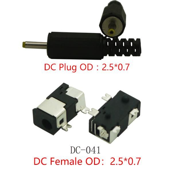 Otros accesorios de iluminación 10 piezas DC-041 Conector DC Hembra Tablet Inference Power Jack Carga 2.5x0.7mm Socket SMD PCB MontajeOtros