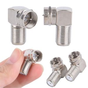 Right-Angled F-Type Male to Female TV Aerial Antenna Plug Connector Adapter for Coaxial Cable