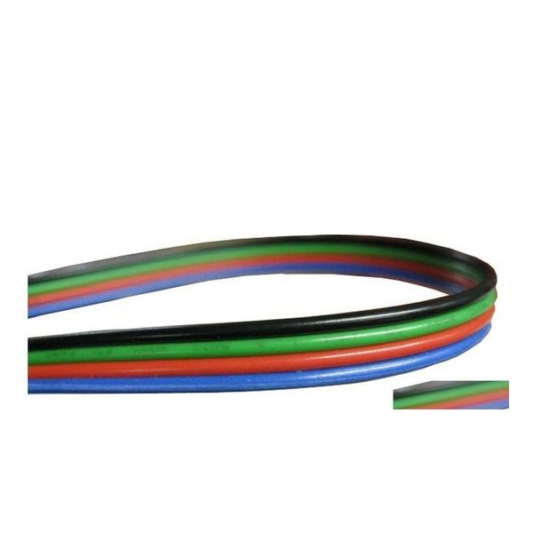 Otros accesorios de iluminación Cable de 4 pines para Rgb 5050 3528 Smd Tira de LED Rojo Negro Verde Azul Cable de extensión Luces de entrega de caída Dhkxb