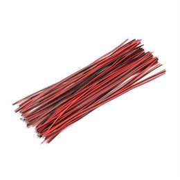 Andere verlichtingsaccessoires 50 stks/perceel rood zwart bovenste lijn 26AWG 80mm 150 mm lengte LED -verbindingsdraad Diy 2P elektronische lasin