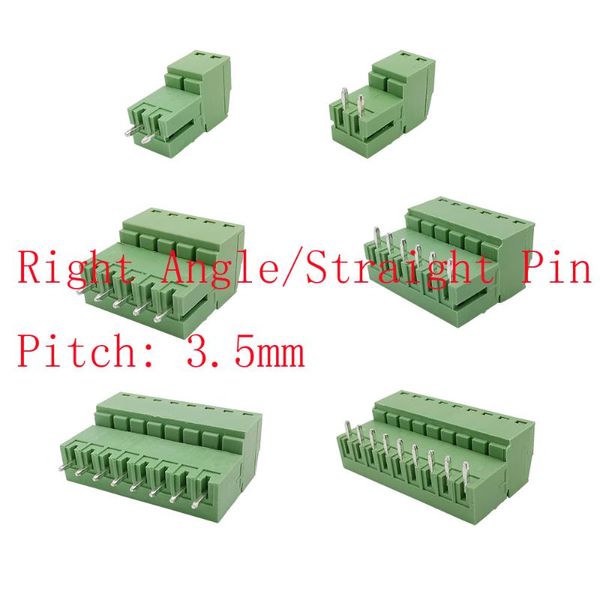 Autres accessoires d'éclairage 5 paires de broches droites à Angle droit 15EDG KF2EDG 3.5 Mm bornes à vis PCB blocs connecteur de prise de courant 2/3/4/