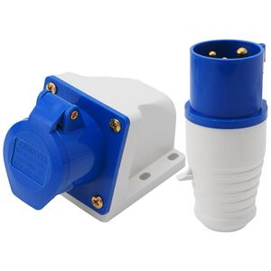 Andere verlichtingsaccessoires AMP 3 PIN INDUSTRIËLE STUK SOCKET 220-250V WEERPROFTE IP44 2P E 3PHASE 16A THERE