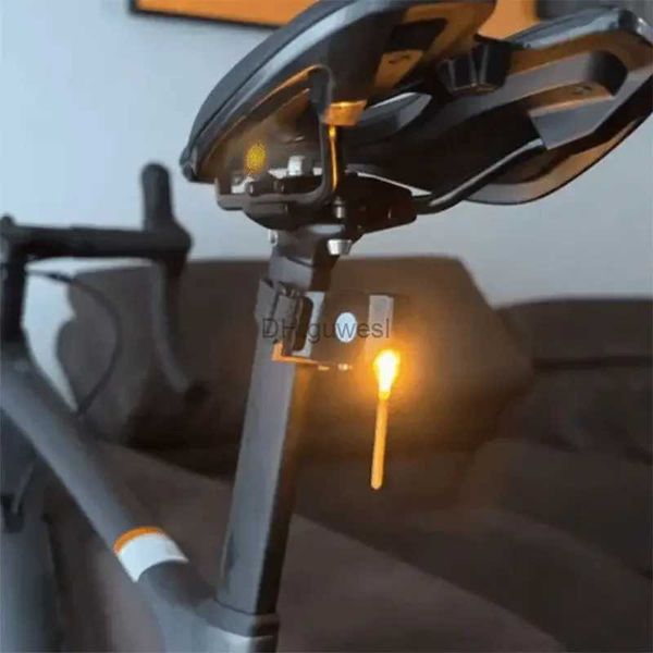 Autres accessoires d'éclairage Vélo Dripping Feu arrière Clignotant Vélo USB Rechargeable LED Ensemble arrière arrière sécurité indicateur de feu arrière décoratif YQ240205