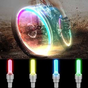 Andere verlichtingsaccessoires Fietsventieldopjes Lamp Neon Spaaklicht Fiets Cool LED-flitser Voor racefiets MTB Motor Autobandmondstuk Fietsaccessoires YQ240205