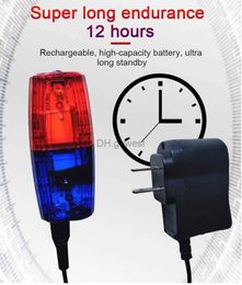 Andere verlichtingsaccessoires LED Rood Blauw Multifunctionele clip Knipperend Veiligheidsschouder Politielichten USB Opladen Noodlamp YQ240205