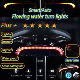 Autres accessoires d'éclairage Meilan Auto / Smart Feux arrière sans fil Direction étanche 2500mAh 90lumens Détection Auto Start Stop Light YQ240205