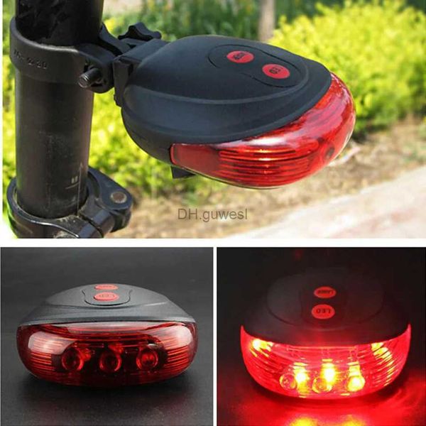 Autres accessoires d'éclairage Nouvelle qualité vélo laser lumières LED lampe clignotante feu arrière vélo vélo vélo sécurité avertissement LED modes d'éclairage YQ240205