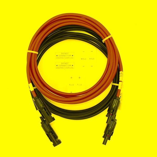 Autres accessoires d'éclairage PCS / lot 1-4 M Câble d'extension solaire noir / rouge 4.0mm2 / 12AWG avec connecteur DC utilisé dans le système de panneauxAutre