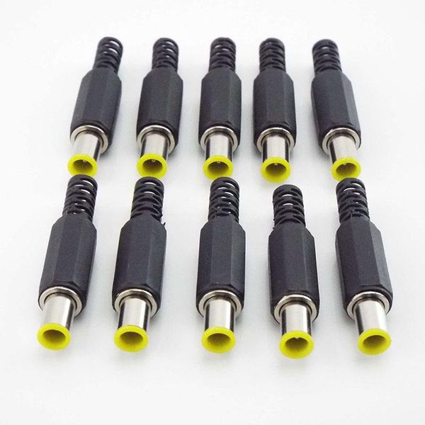 Otros accesorios de iluminación Adaptador de conector de alimentación 6,5 mm x 4,4 mm con clavija de 1,3 mm Conector de CC Amarillo 6,5 4,4 Piezas de bricolaje de audio de soldadura machoOtros